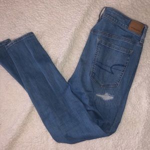 American eagle ripped jeggings (holes covered)